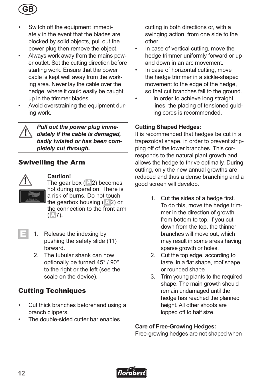 Florabest FHL 900 A1 User Manual | Page 12 / 106