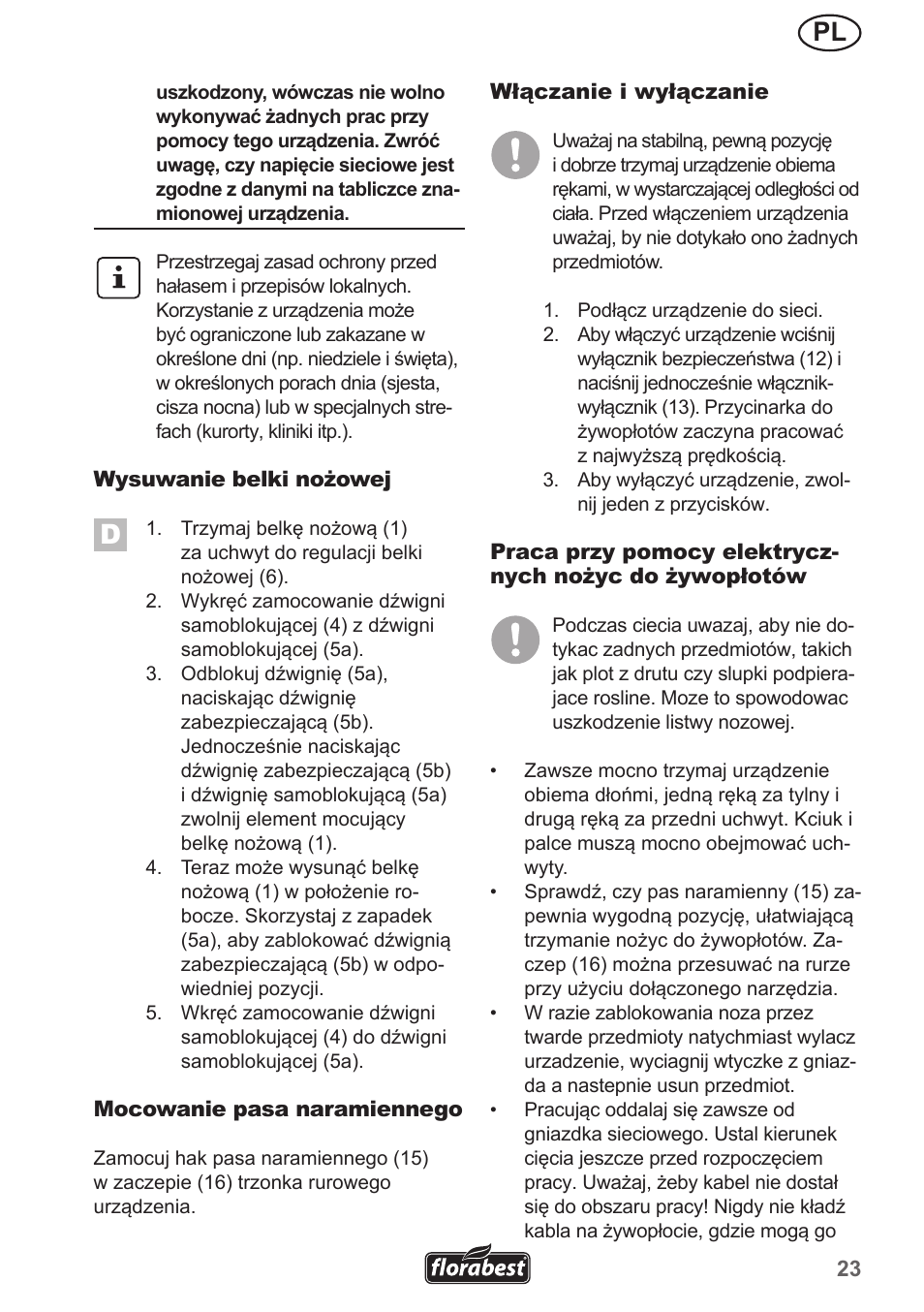Florabest FHL 900 A1 User Manual | Page 23 / 106