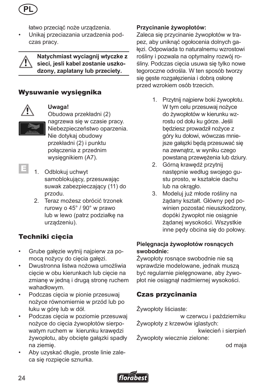 Florabest FHL 900 A1 User Manual | Page 24 / 106