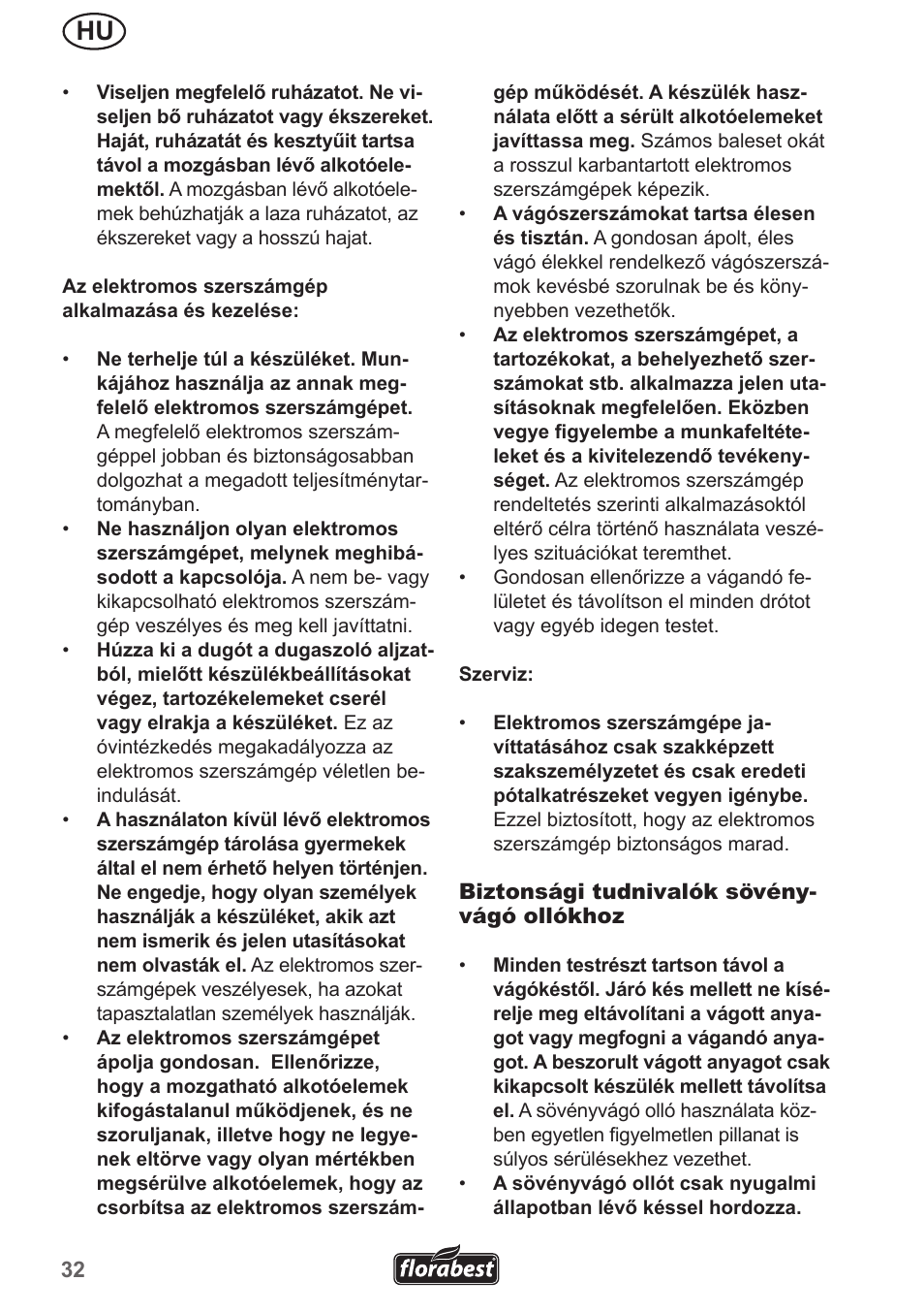 Florabest FHL 900 A1 User Manual | Page 32 / 106