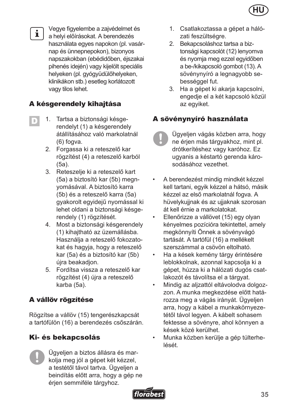 Florabest FHL 900 A1 User Manual | Page 35 / 106