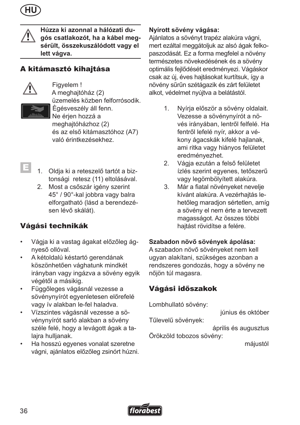 Florabest FHL 900 A1 User Manual | Page 36 / 106