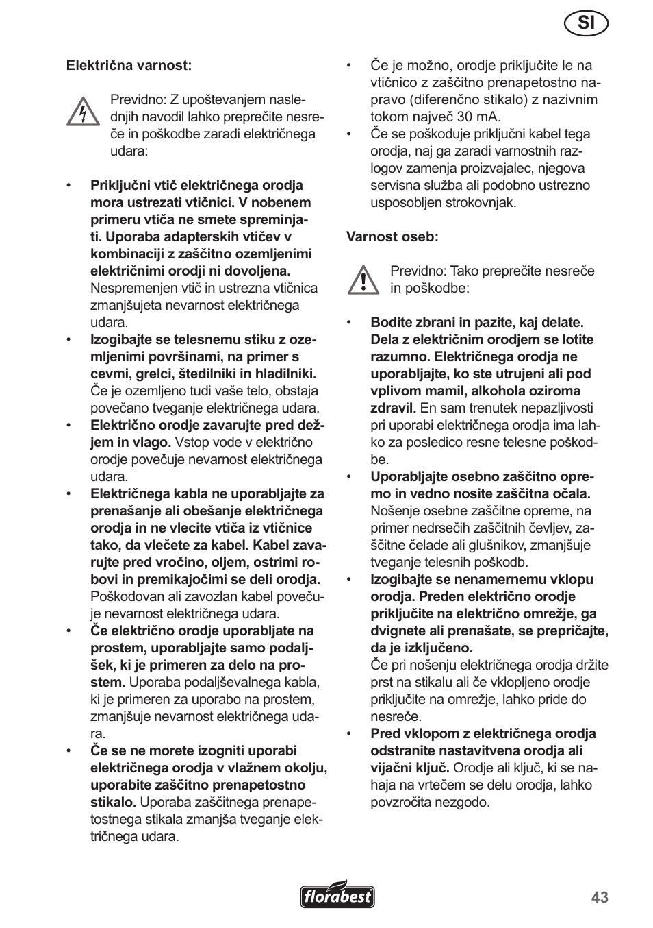 Florabest FHL 900 A1 User Manual | Page 43 / 106