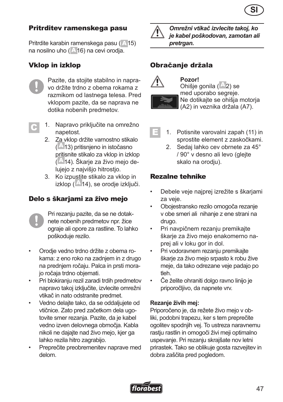Florabest FHL 900 A1 User Manual | Page 47 / 106