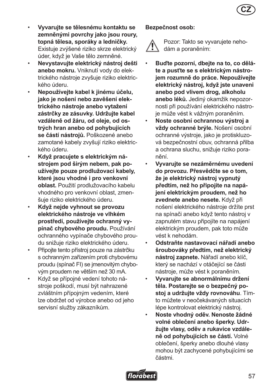 Florabest FHL 900 A1 User Manual | Page 57 / 106