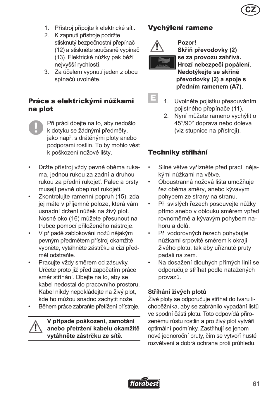 Florabest FHL 900 A1 User Manual | Page 61 / 106