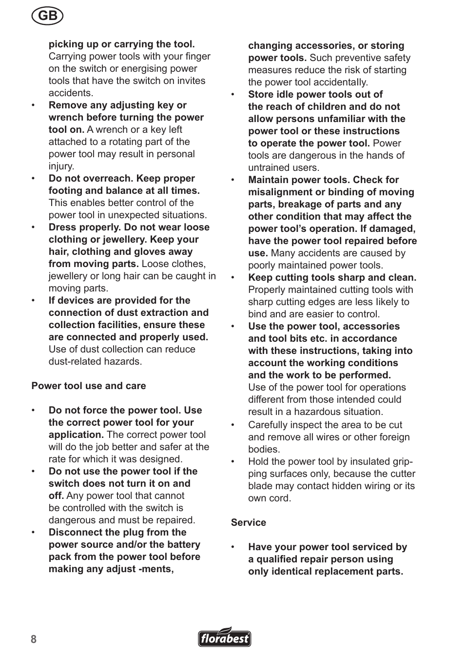 Florabest FHL 900 A1 User Manual | Page 8 / 106
