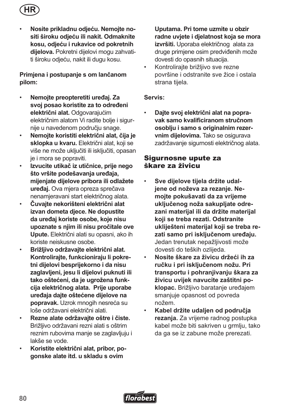 Florabest FHL 900 A1 User Manual | Page 80 / 106
