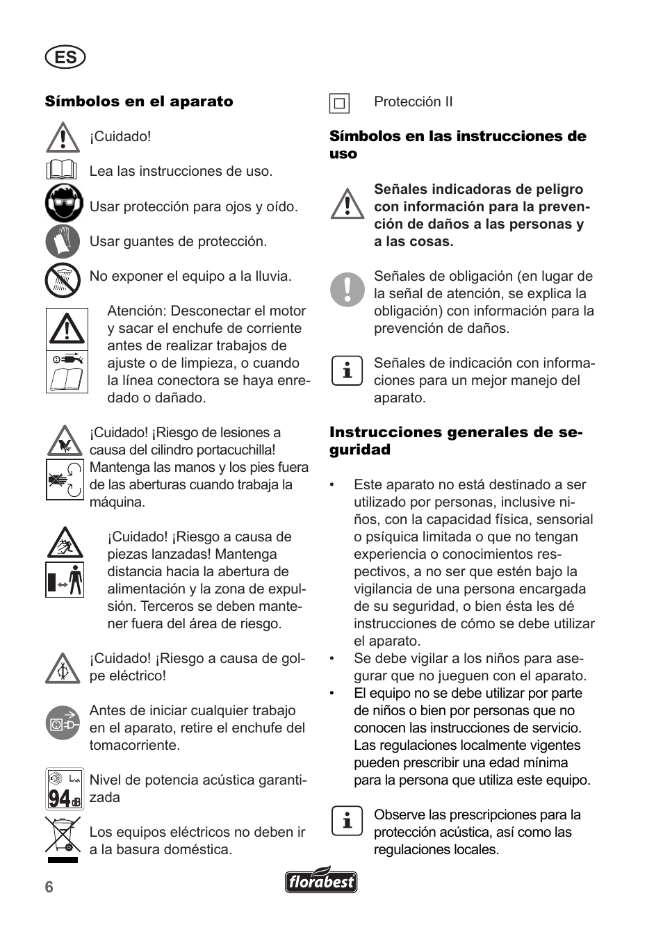 Florabest FLH 2500 A1 User Manual | Page 6 / 66