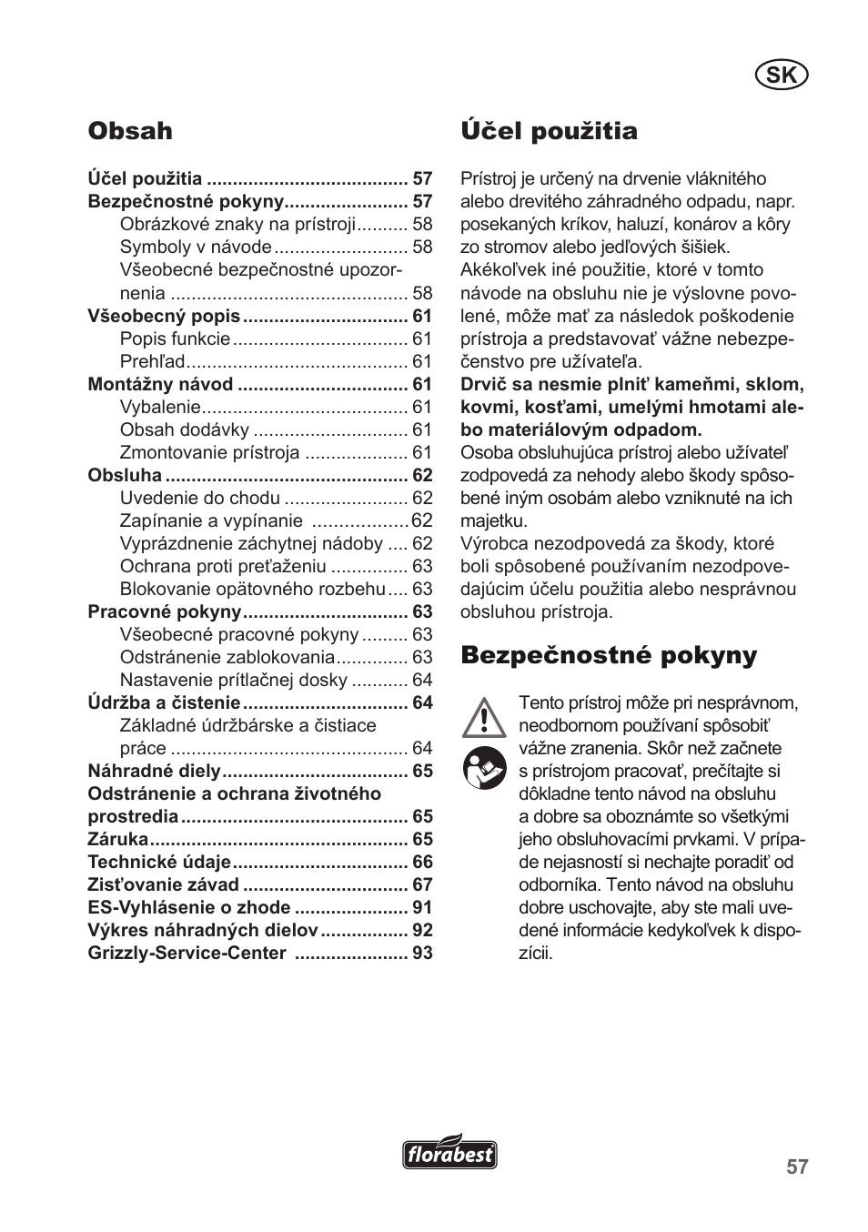 Florabest FLH 2500 A1 User Manual | Page 57 / 94