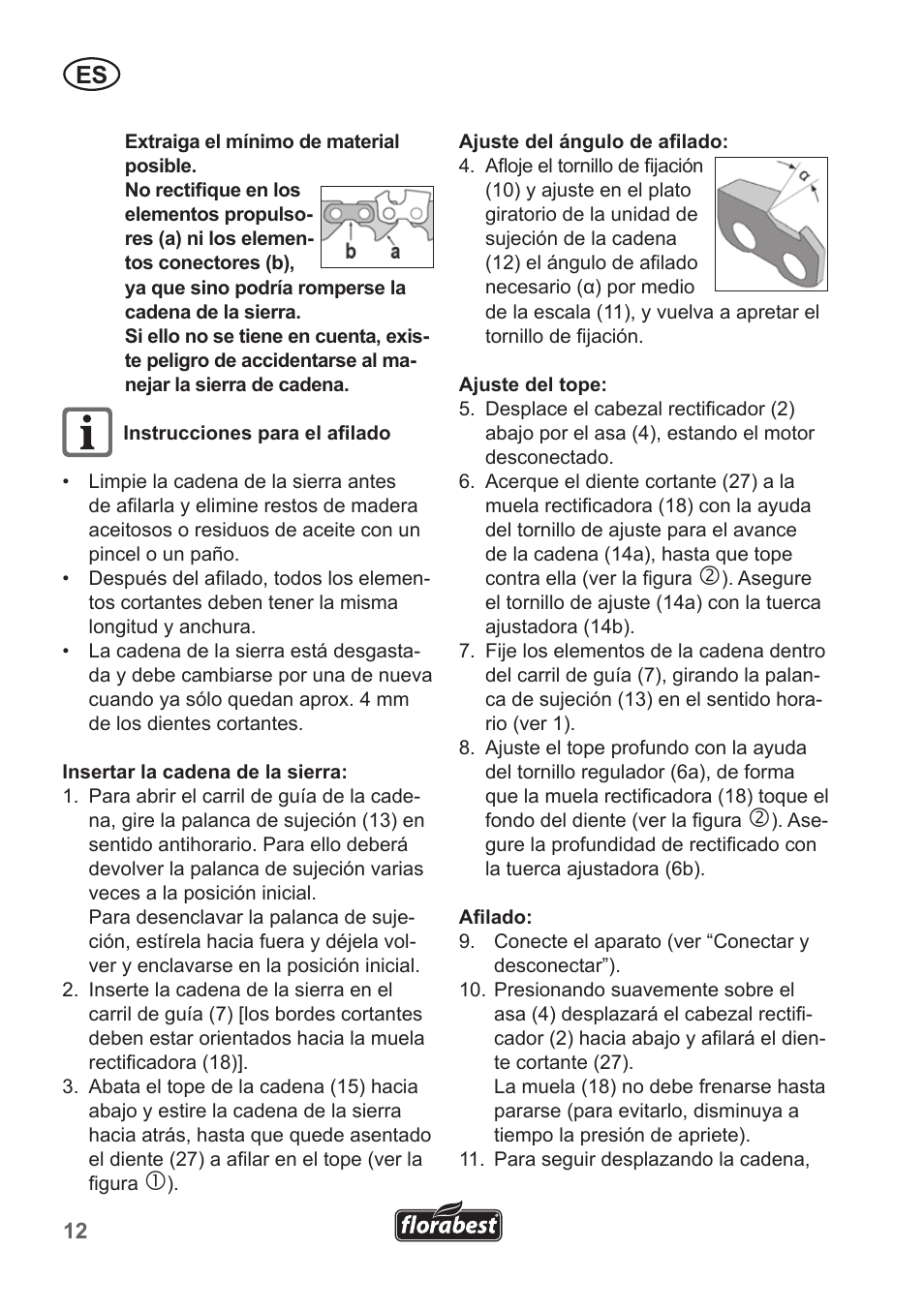 Florabest FSG 85 B1 User Manual | Page 12 / 58