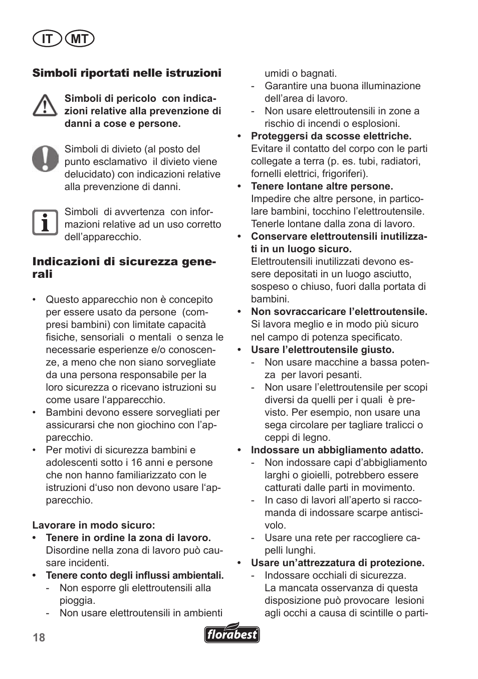 It mt | Florabest FSG 85 B1 User Manual | Page 18 / 58