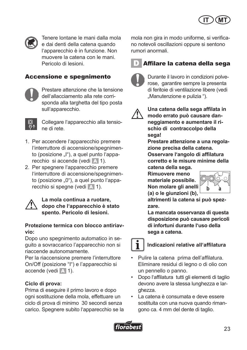 It mt | Florabest FSG 85 B1 User Manual | Page 23 / 58