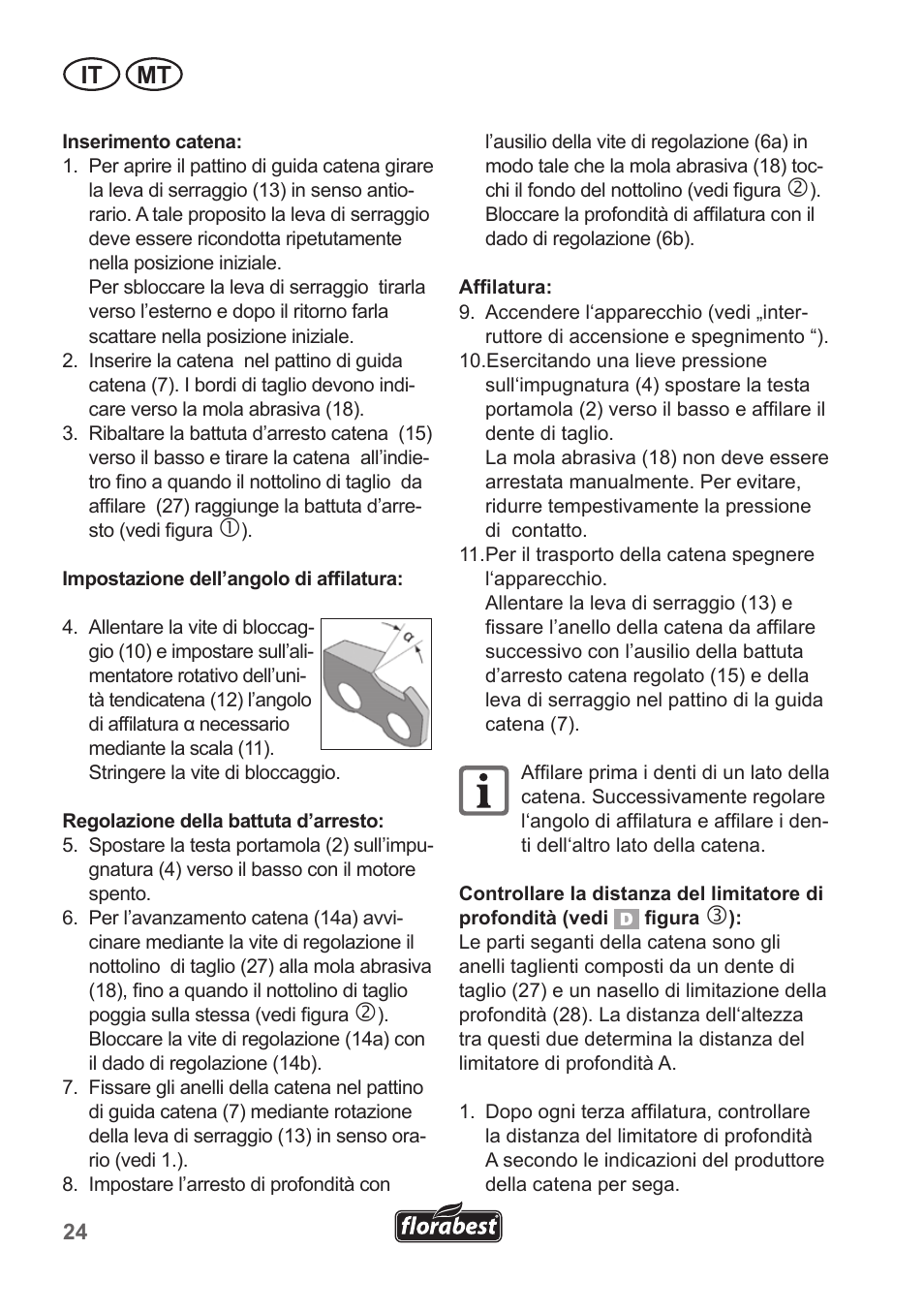 It mt | Florabest FSG 85 B1 User Manual | Page 24 / 58