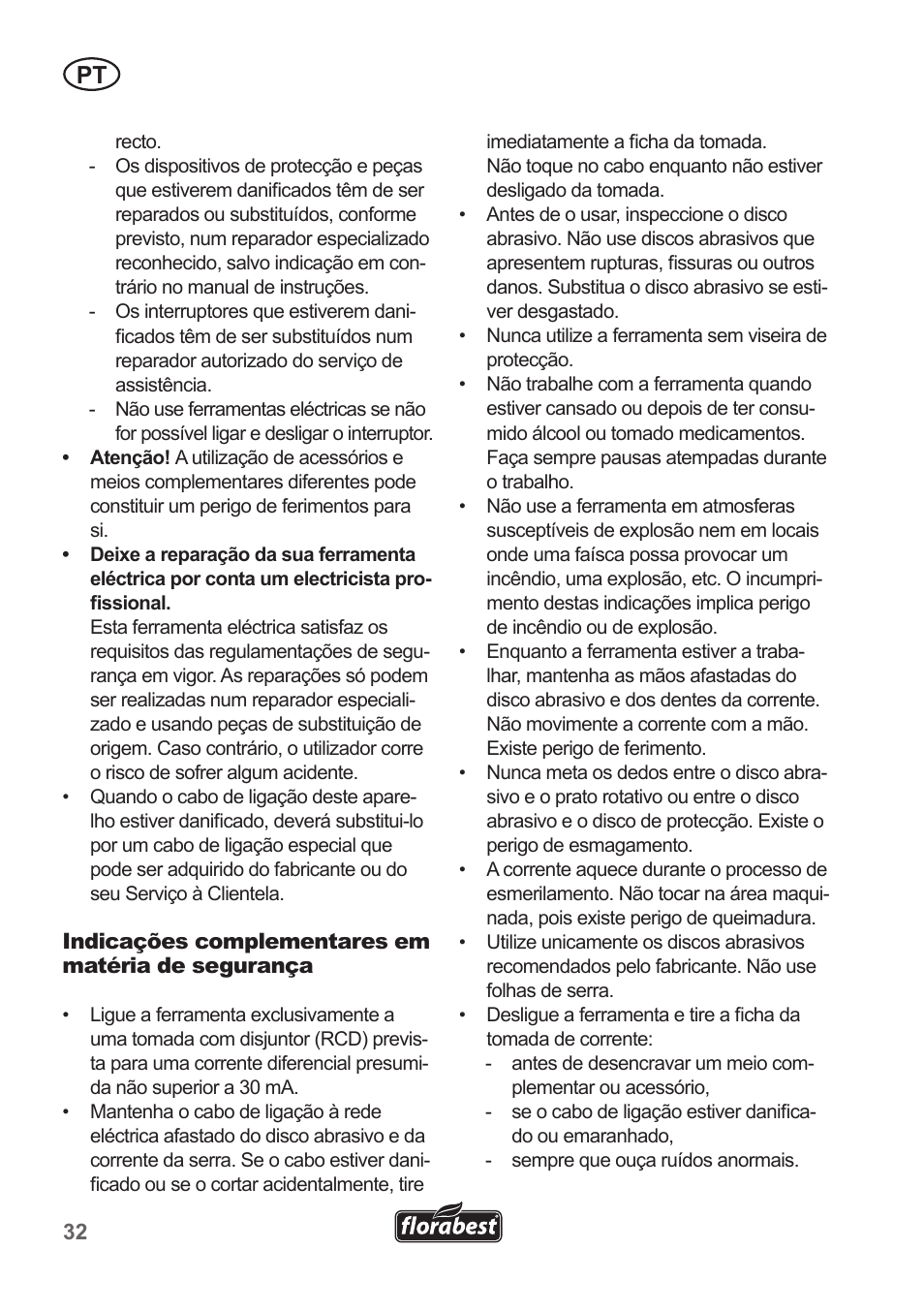 Florabest FSG 85 B1 User Manual | Page 32 / 58