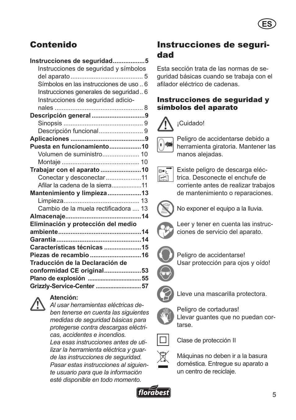 Florabest FSG 85 B1 User Manual | Page 5 / 58