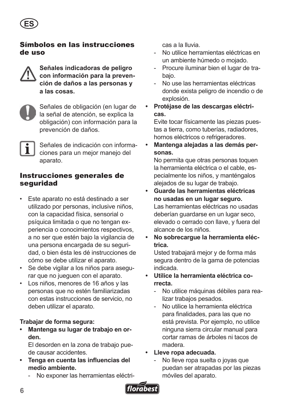 Florabest FSG 85 B1 User Manual | Page 6 / 58