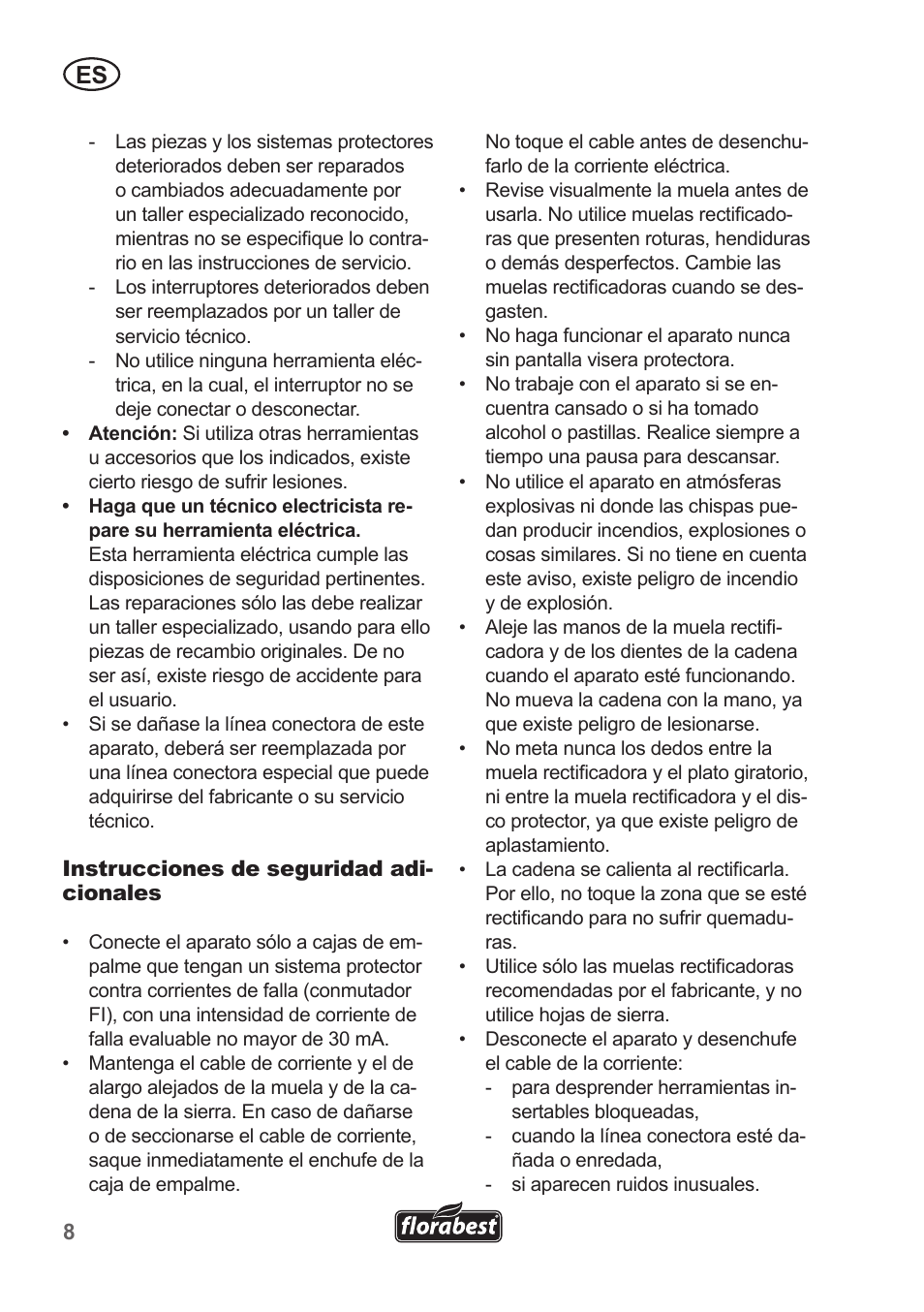 Florabest FSG 85 B1 User Manual | Page 8 / 58