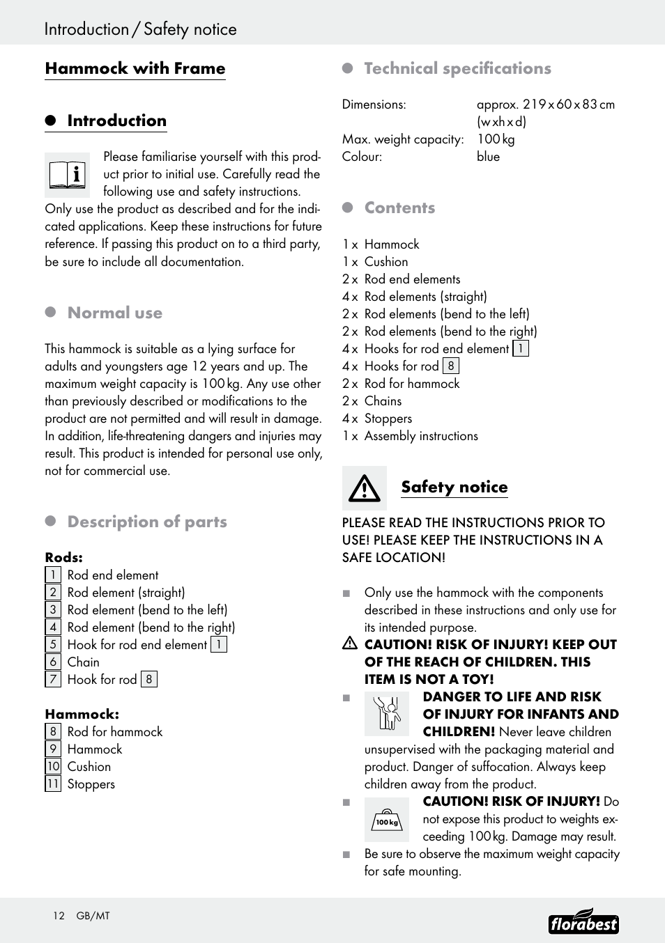 Florabest Z30700 User Manual | Page 12 / 19