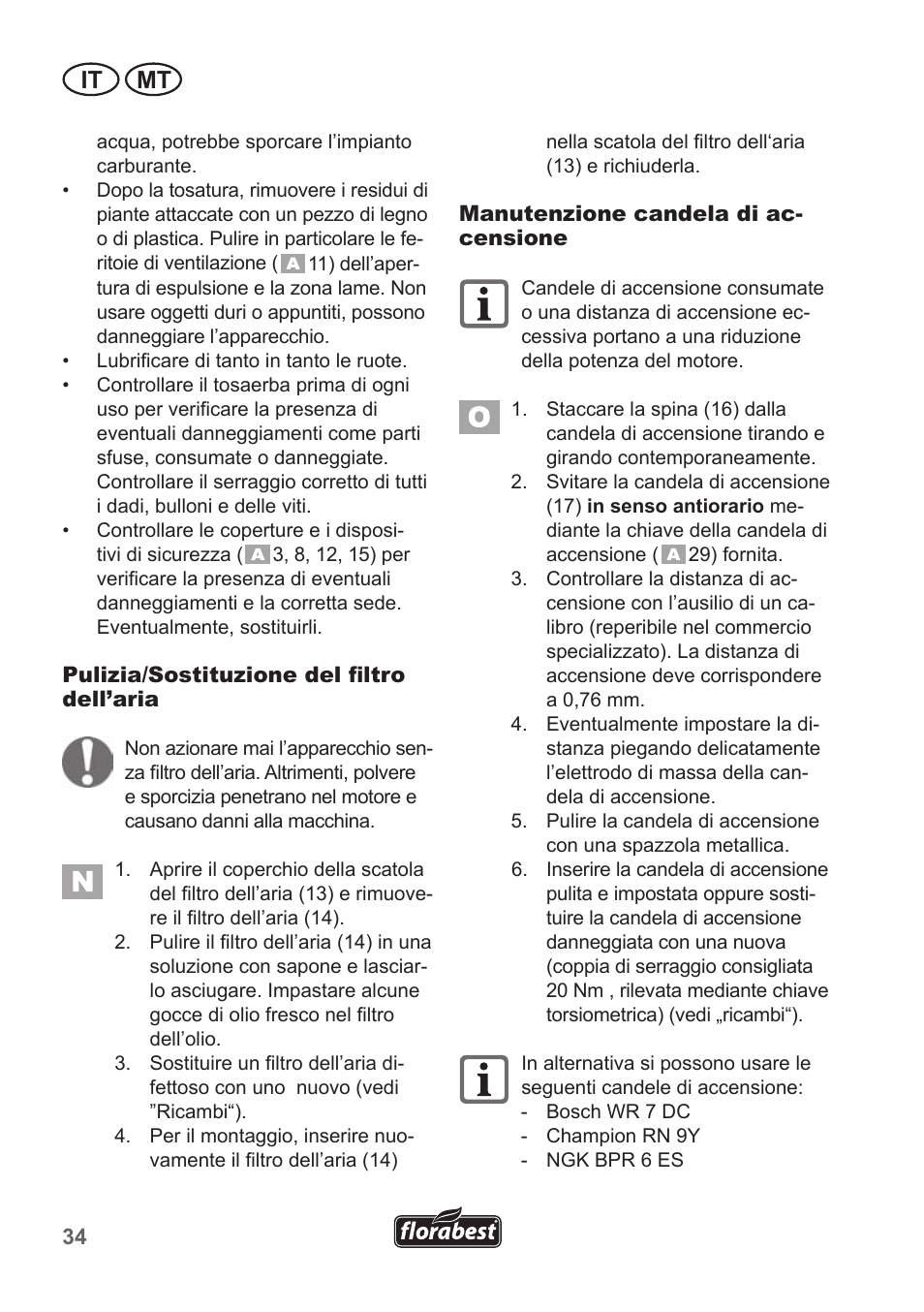 It mt | Florabest FBM 135 A1 User Manual | Page 34 / 100