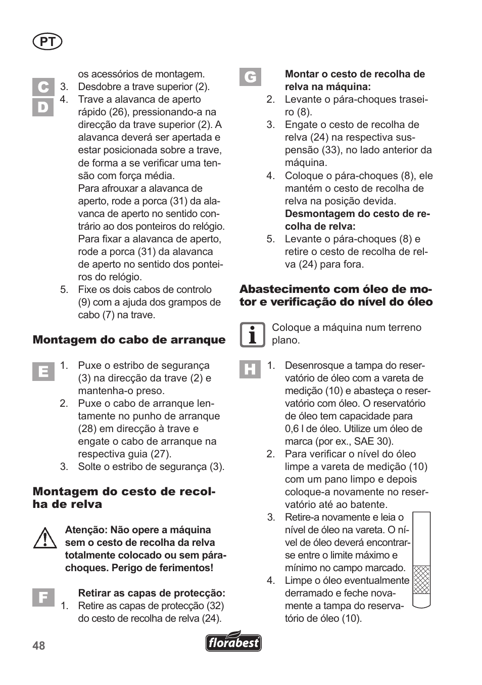 Florabest FBM 135 A1 User Manual | Page 48 / 100