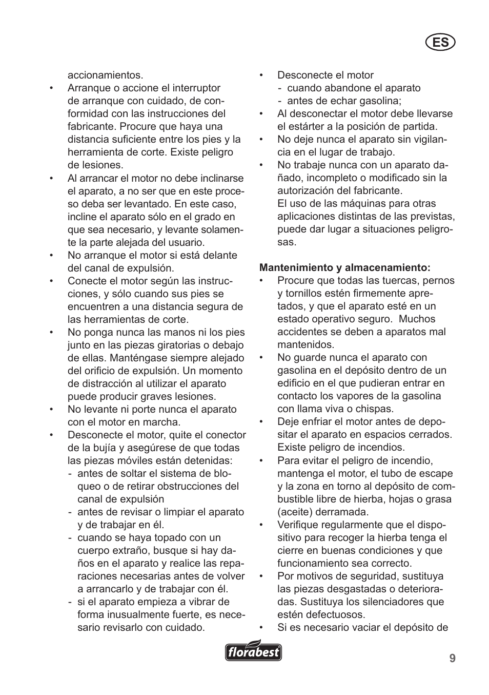 Florabest FBM 135 A1 User Manual | Page 9 / 100