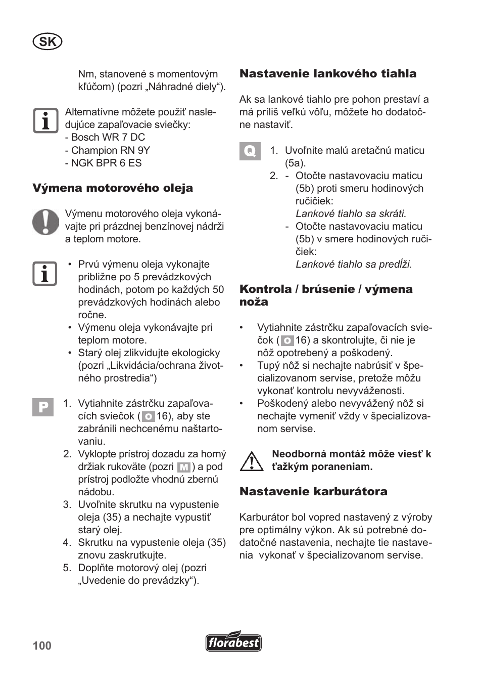 Florabest FBM 135 A1 User Manual | Page 100 / 132
