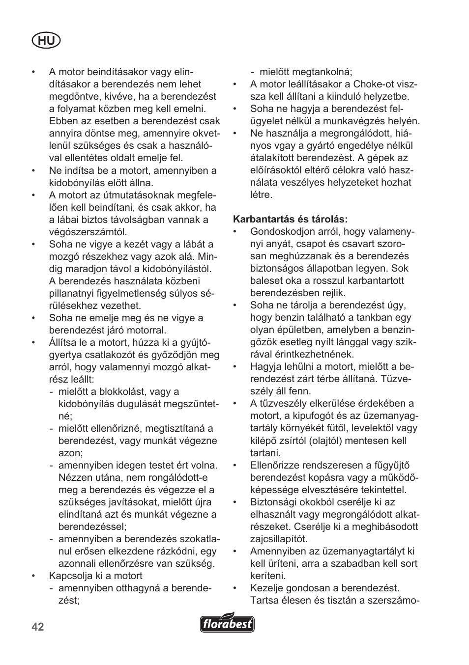 Florabest FBM 135 A1 User Manual | Page 42 / 132