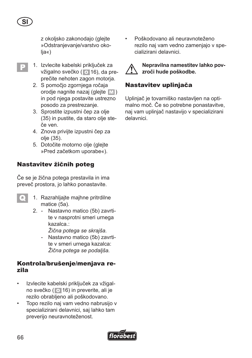 Florabest FBM 135 A1 User Manual | Page 66 / 132
