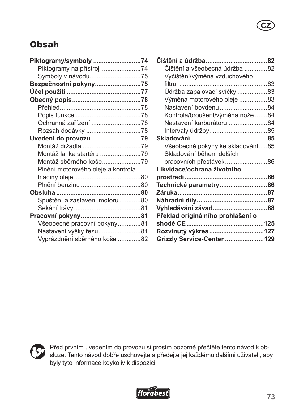 Florabest FBM 135 A1 User Manual | Page 73 / 132