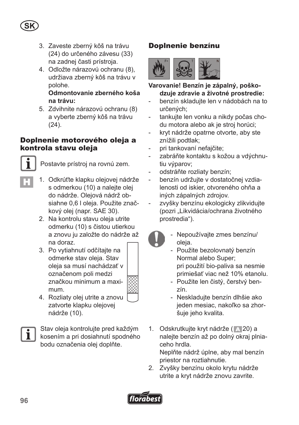 Florabest FBM 135 A1 User Manual | Page 96 / 132