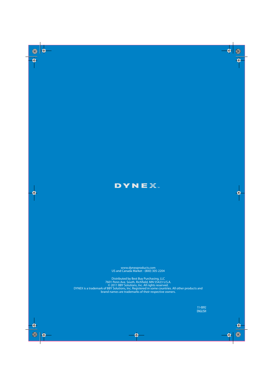 Dynex DX-46L260A12 User Manual | Page 12 / 12