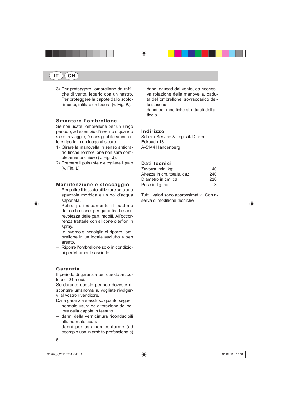 Florabest Parasol User Manual | Page 4 / 22