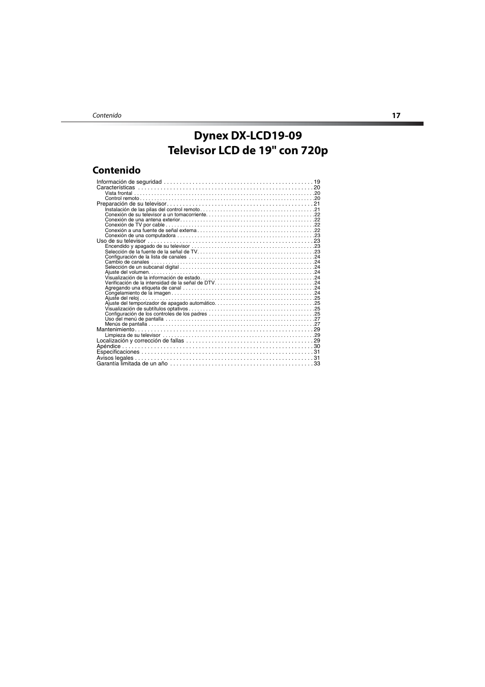 Dynex DX-LCD19-09 User Manual | Page 17 / 36