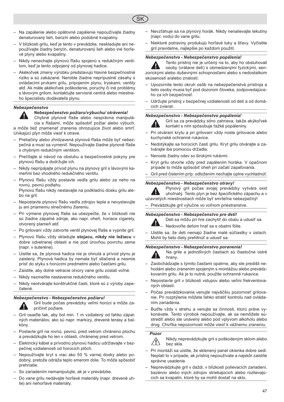 Florabest FGG 5.5 A1 User Manual | Page 47 / 76