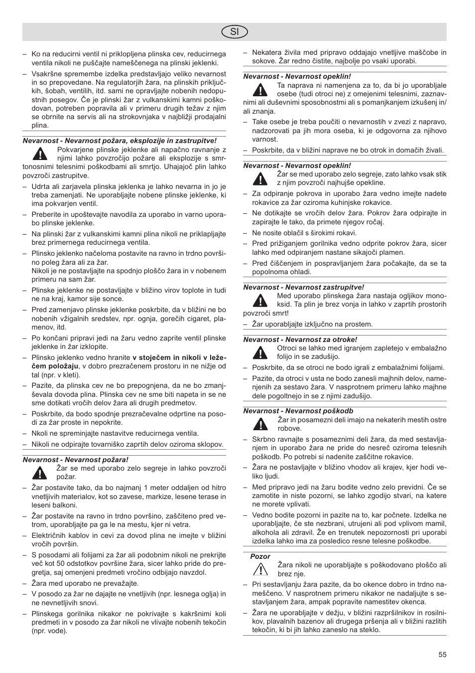 Florabest FGG 5.5 A1 User Manual | Page 55 / 76