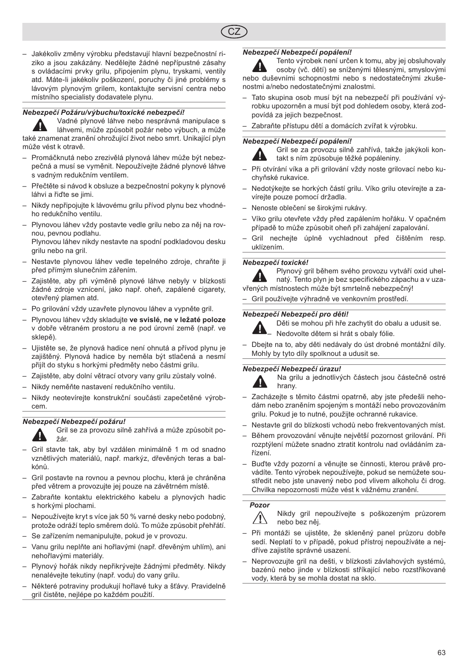 Florabest FGG 5.5 A1 User Manual | Page 63 / 76