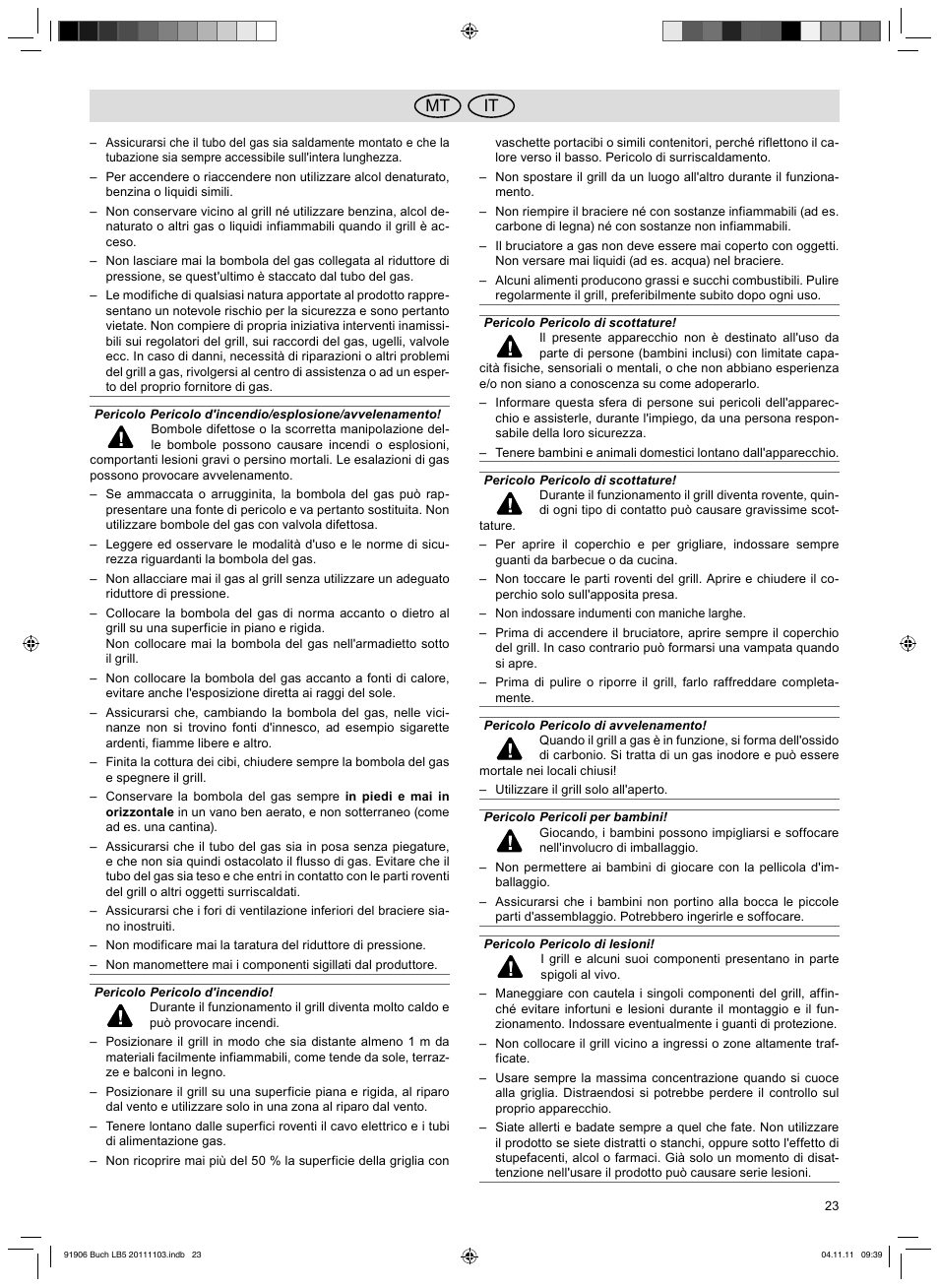 It mt | Florabest FGG 6.7 B2 User Manual | Page 23 / 42