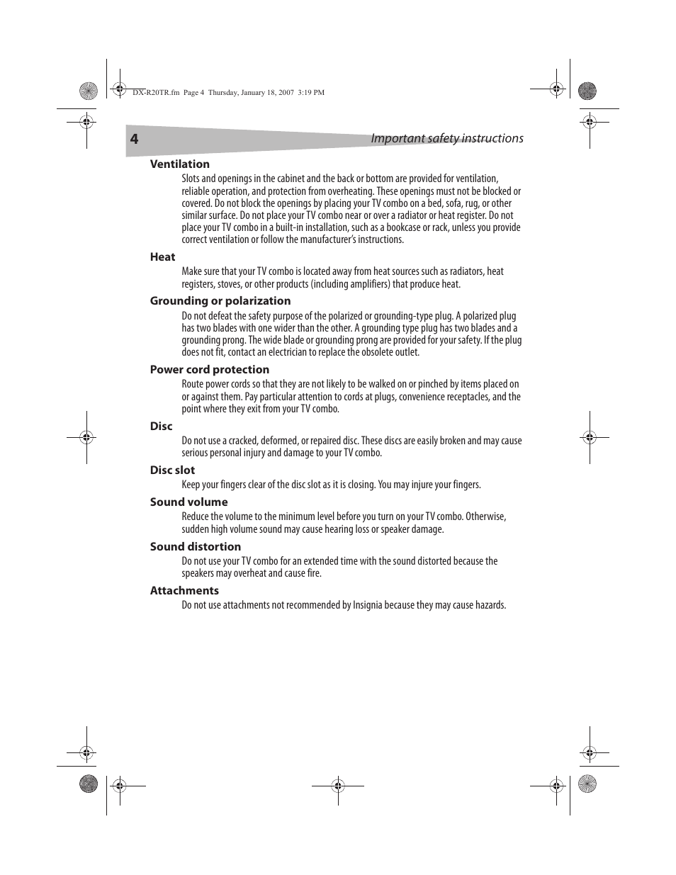 Dynex DX-R20TR User Manual | Page 5 / 67