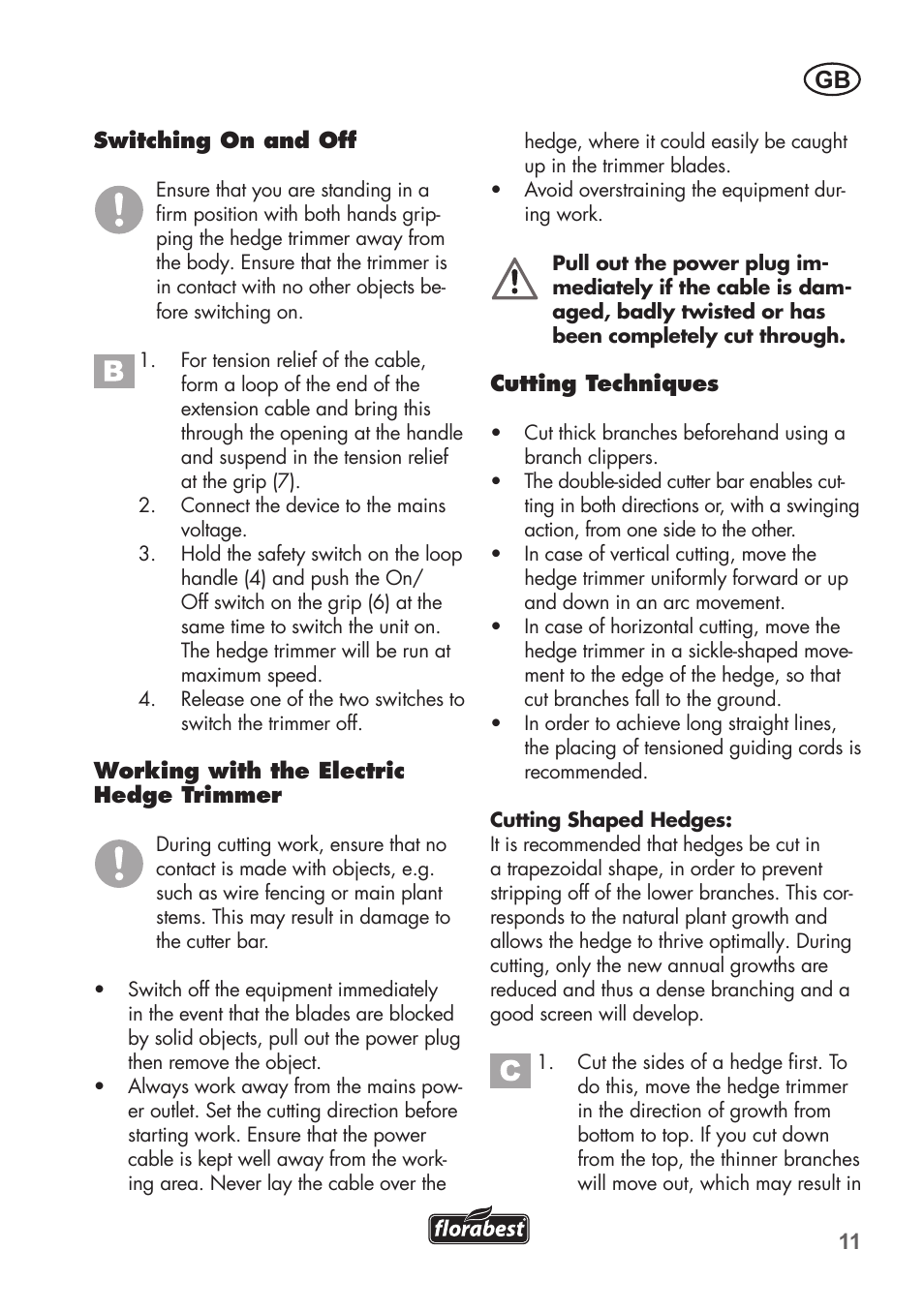Florabest FHT 600 B2 User Manual | Page 11 / 90