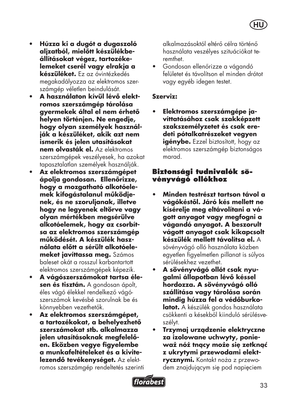Florabest FHT 600 B2 User Manual | Page 33 / 90