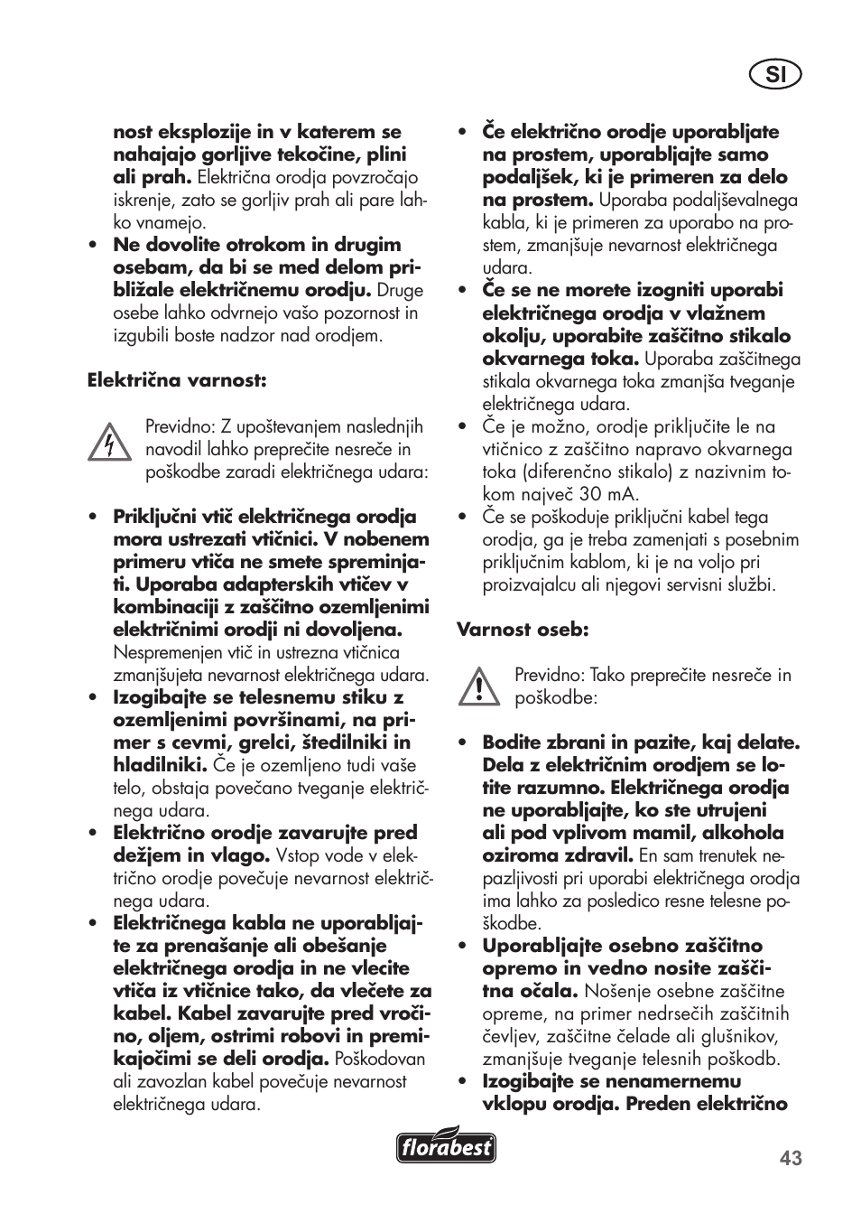 Florabest FHT 600 B2 User Manual | Page 43 / 90