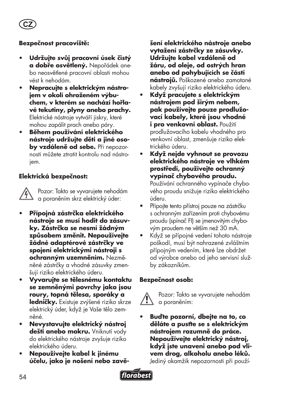 Florabest FHT 600 B2 User Manual | Page 54 / 90
