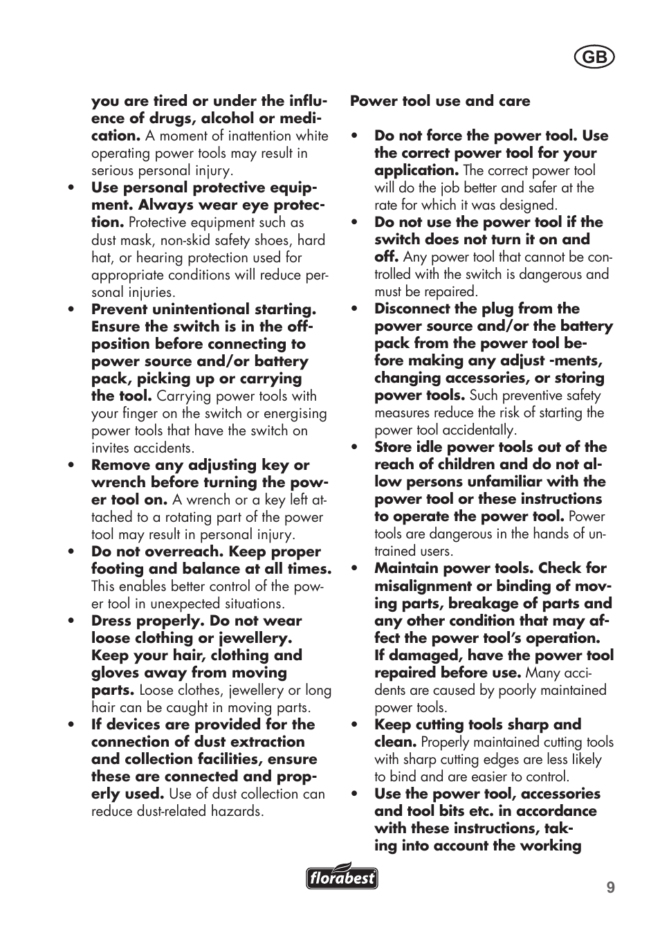 Florabest FHT 600 B2 User Manual | Page 9 / 90