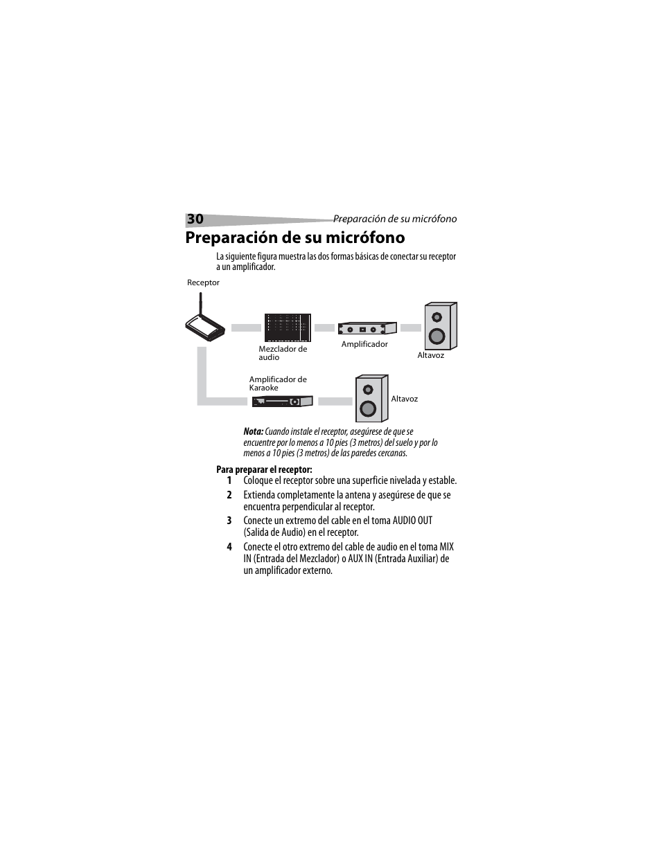 Preparación de su micrófono | Dynex DX-M1114 User Manual | Page 30 / 40