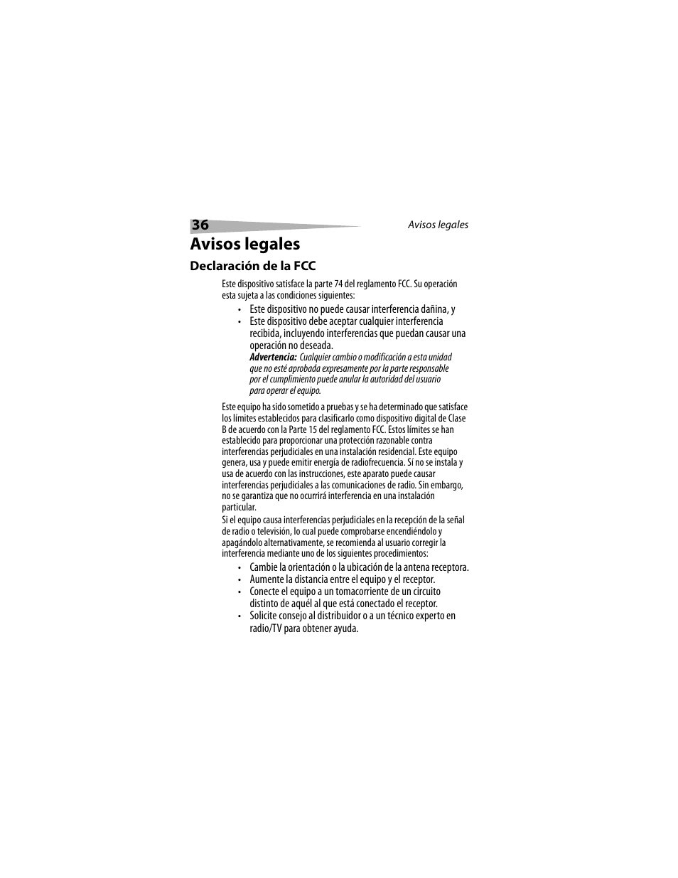 Avisos legales | Dynex DX-M1114 User Manual | Page 36 / 40