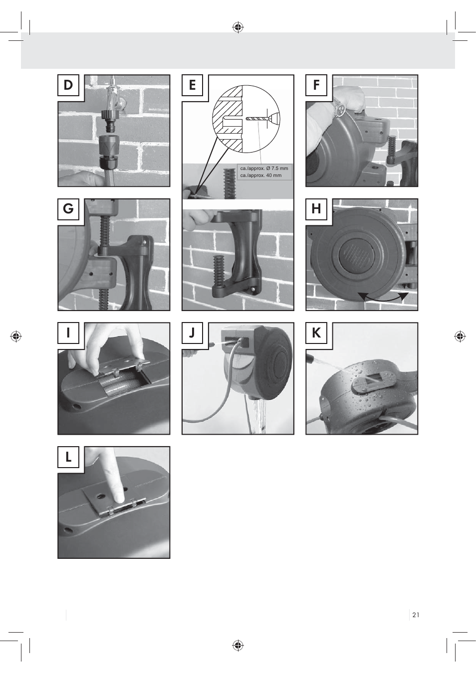 Florabest Wall-Mounted Hose Box User Manual | Page 19 / 19