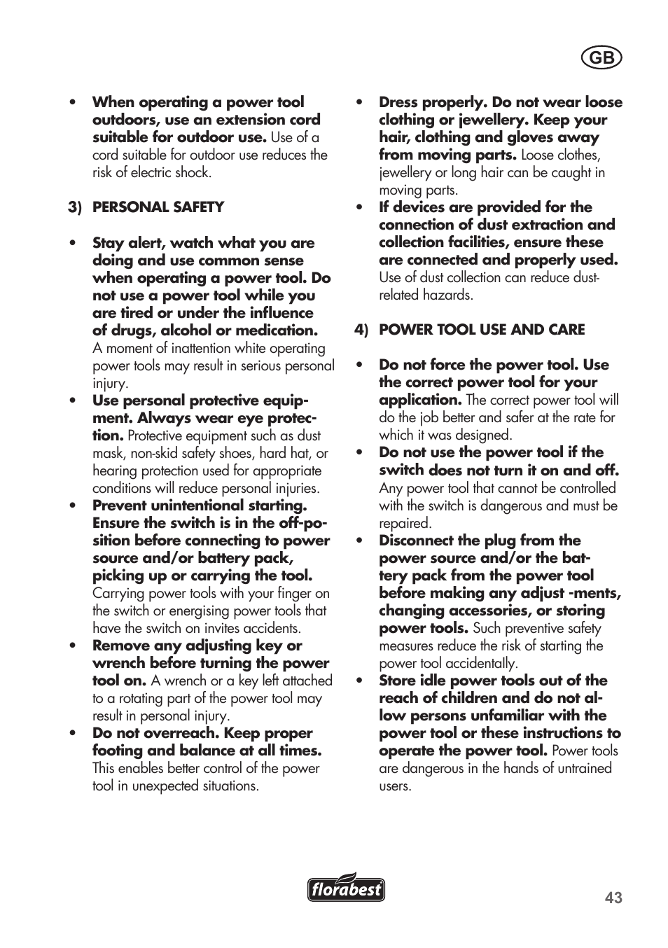 Florabest FAT 18 B2 User Manual | Page 43 / 60