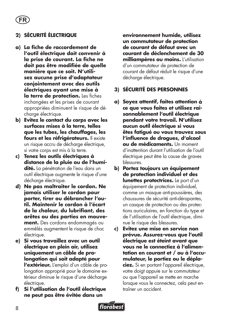 Florabest FAT 18 B2 User Manual | Page 8 / 60
