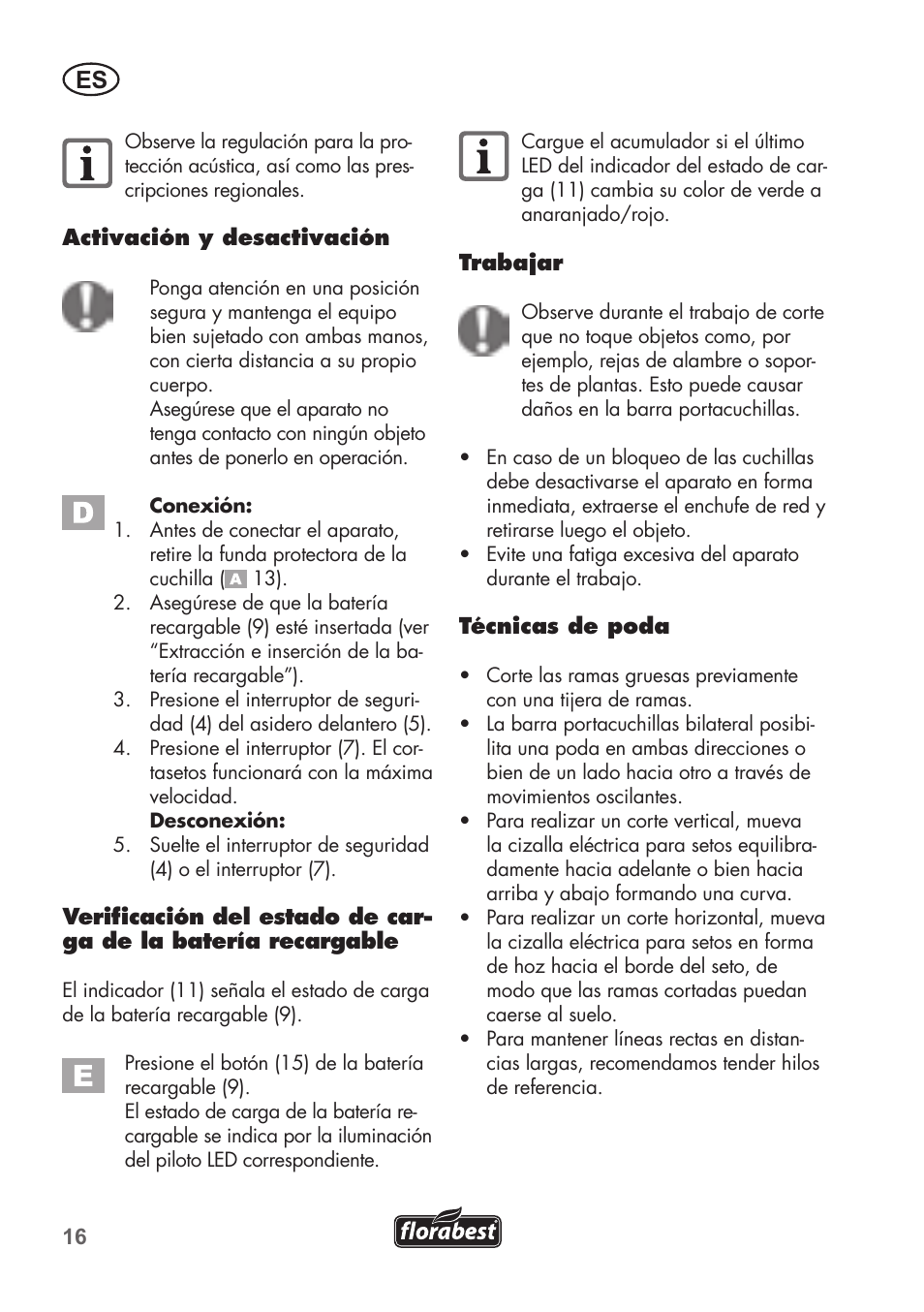 Florabest FAH 18 B2 User Manual | Page 16 / 58